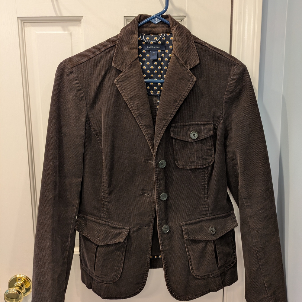 Lands' End Dark Brown Military Jacket